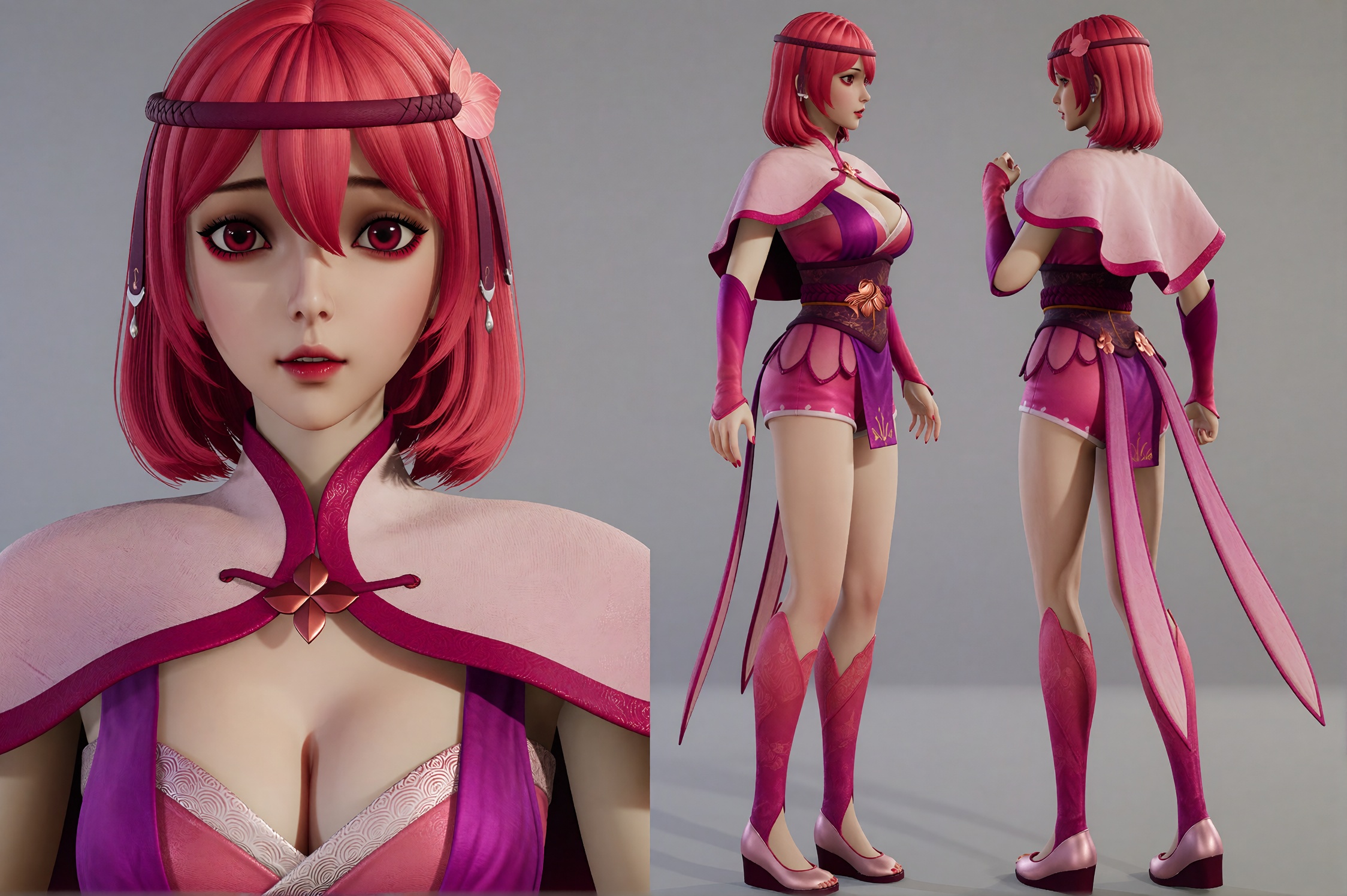 3D rendered character,  中景镜头,  一个美丽的女子HYLR clothes by 月恋-❀ on Tensor.Art
