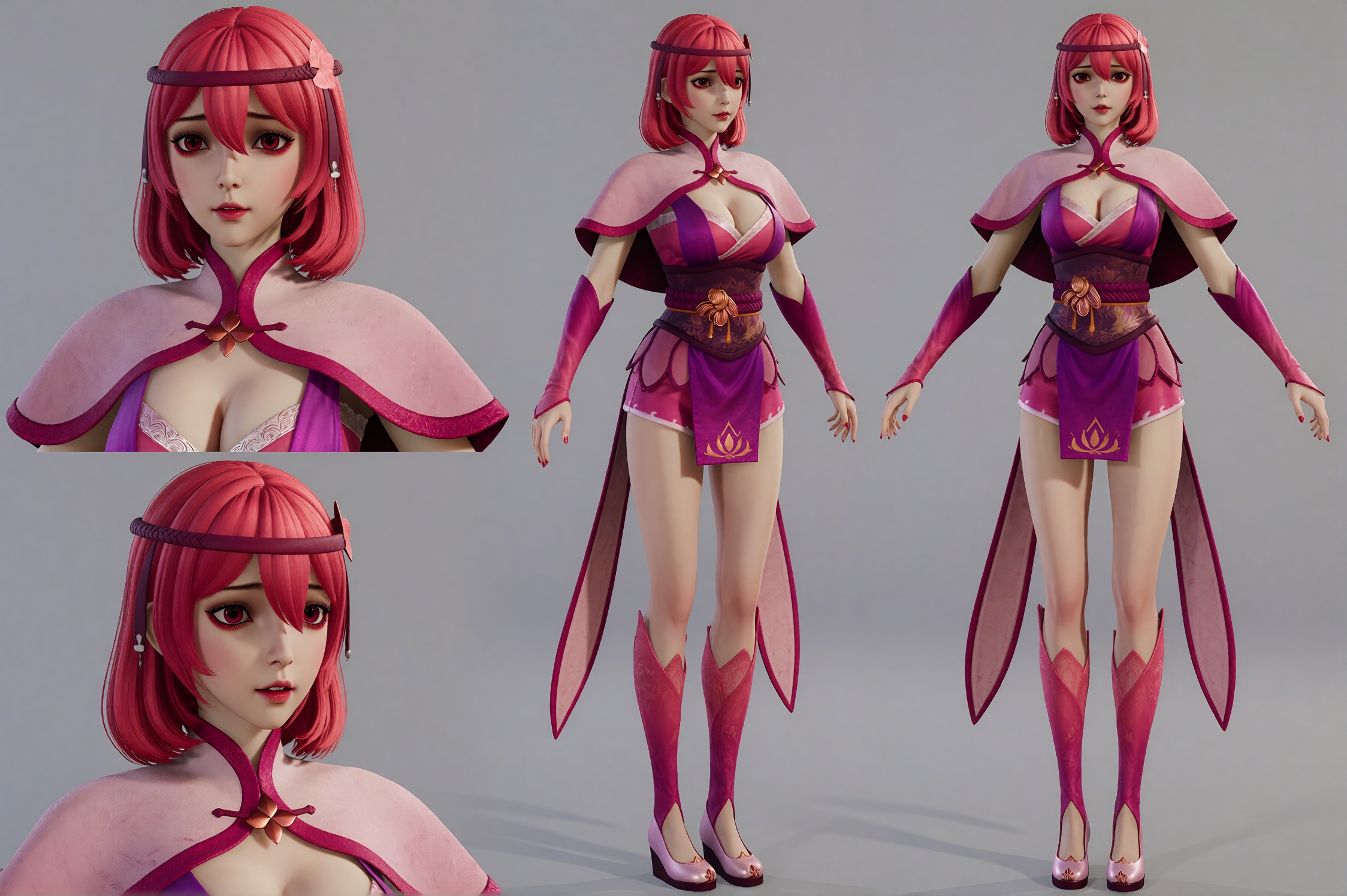 3D rendered character,  中景镜头,  一个美丽的女子HYLR clothes by 月恋-❀ on Tensor.Art