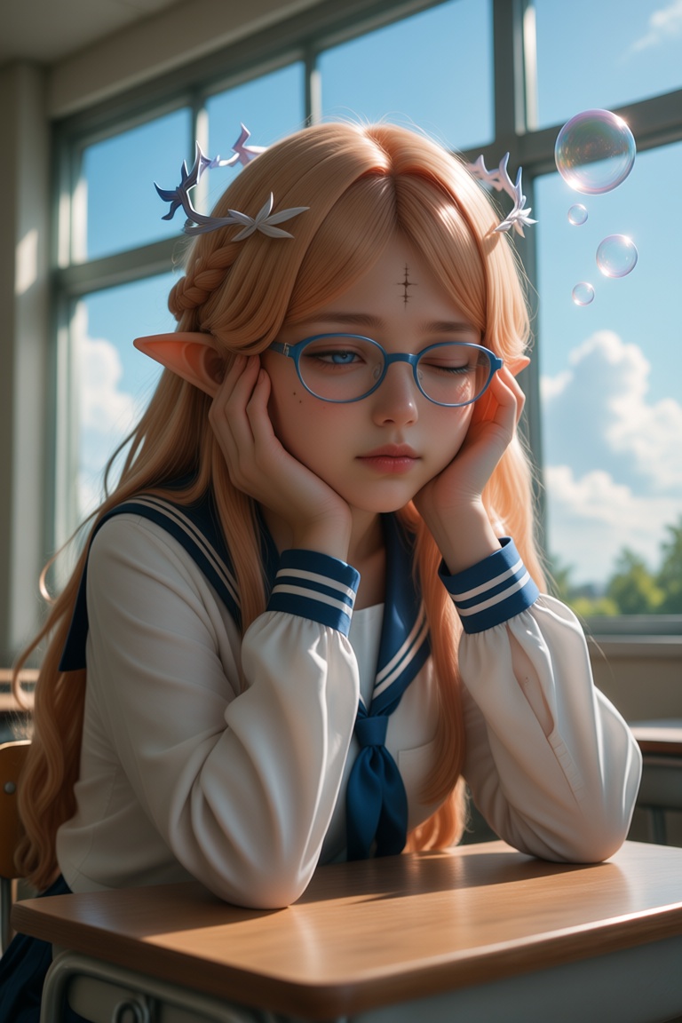 1girl,  solo,  cartethyia wuthering waves on Tensor.Art
