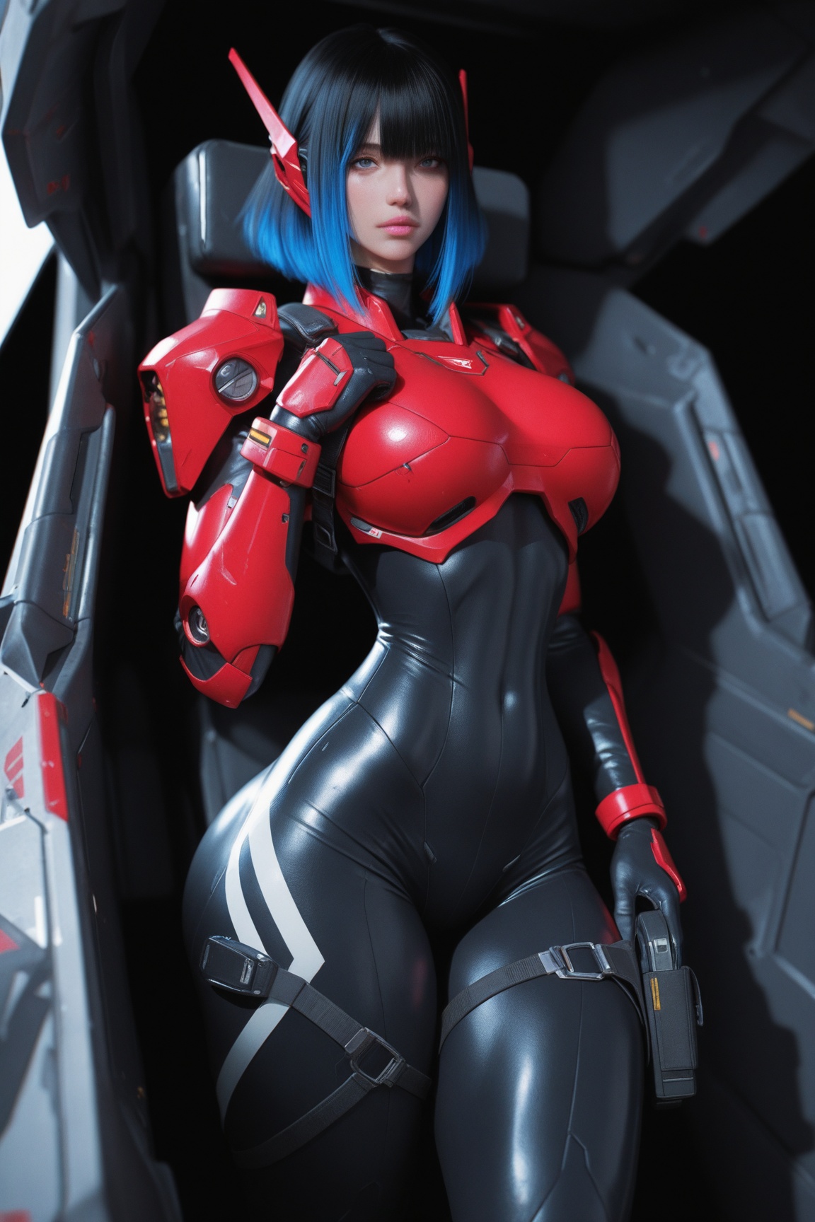 1girl,  mecha girl,  sexy expression on Tensor.Art