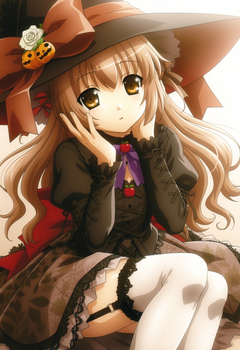a slender,  pale-skinned young female with long,  wavy on Tensor.Art