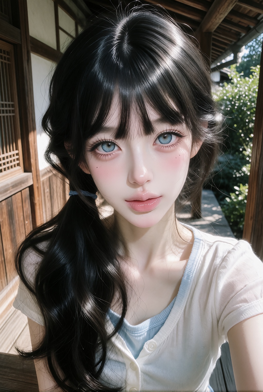 masterpiece,  semi-realistic portrait,  beautiful ***** East Asian woman on Tensor.Art