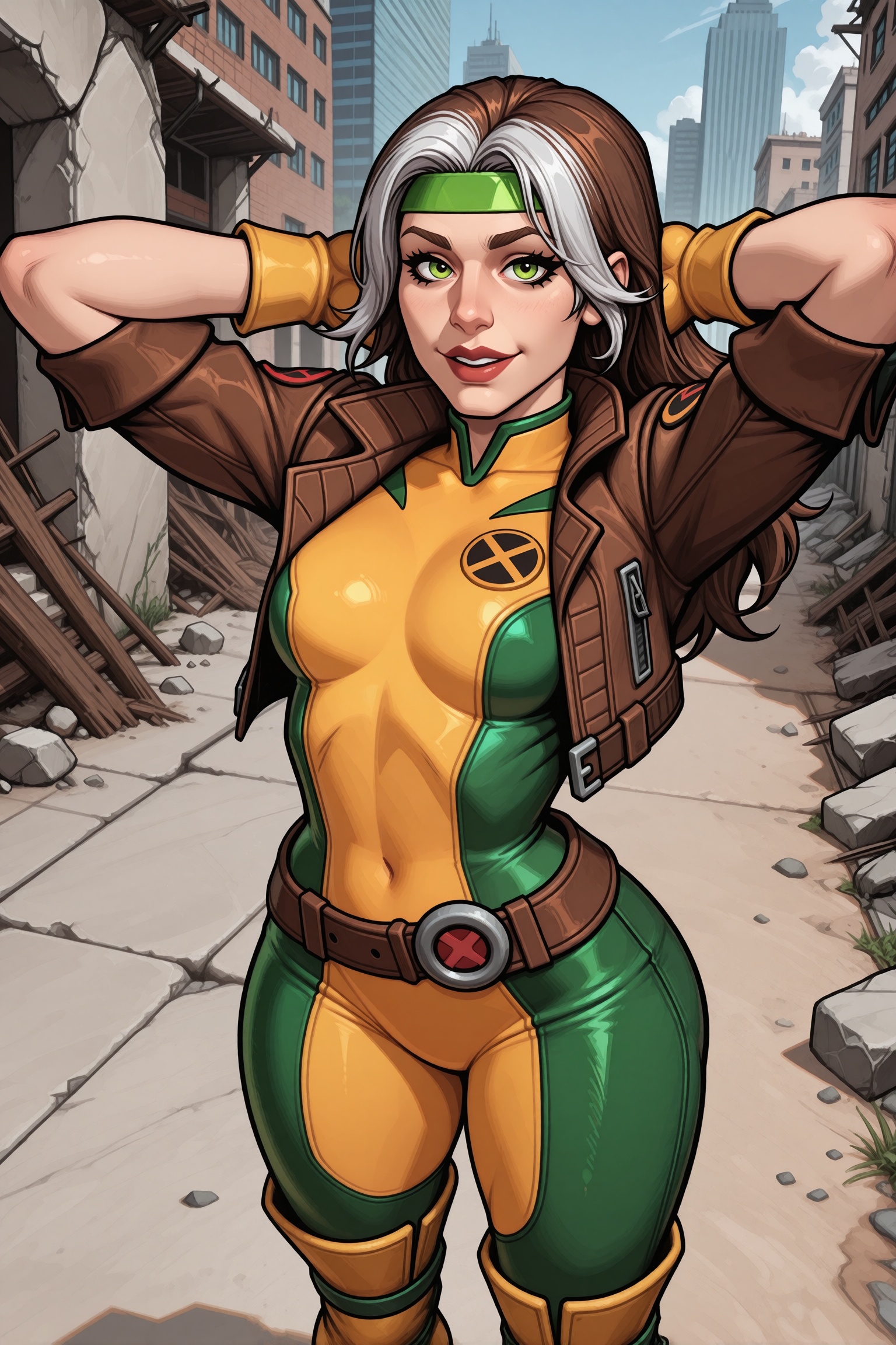 Vv.LXVIII - Bastio. 2d illustration style. --- upper body medium shot. dynamic angle. she is looking at the viewer. she is...