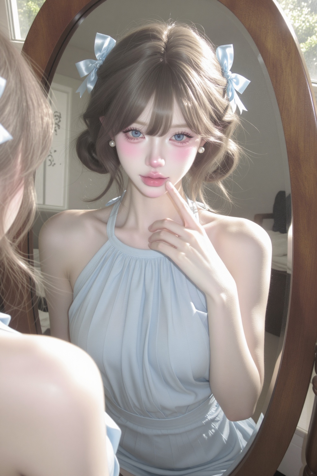 character: young female,  pale skin,  light blue eyes on Tensor.Art