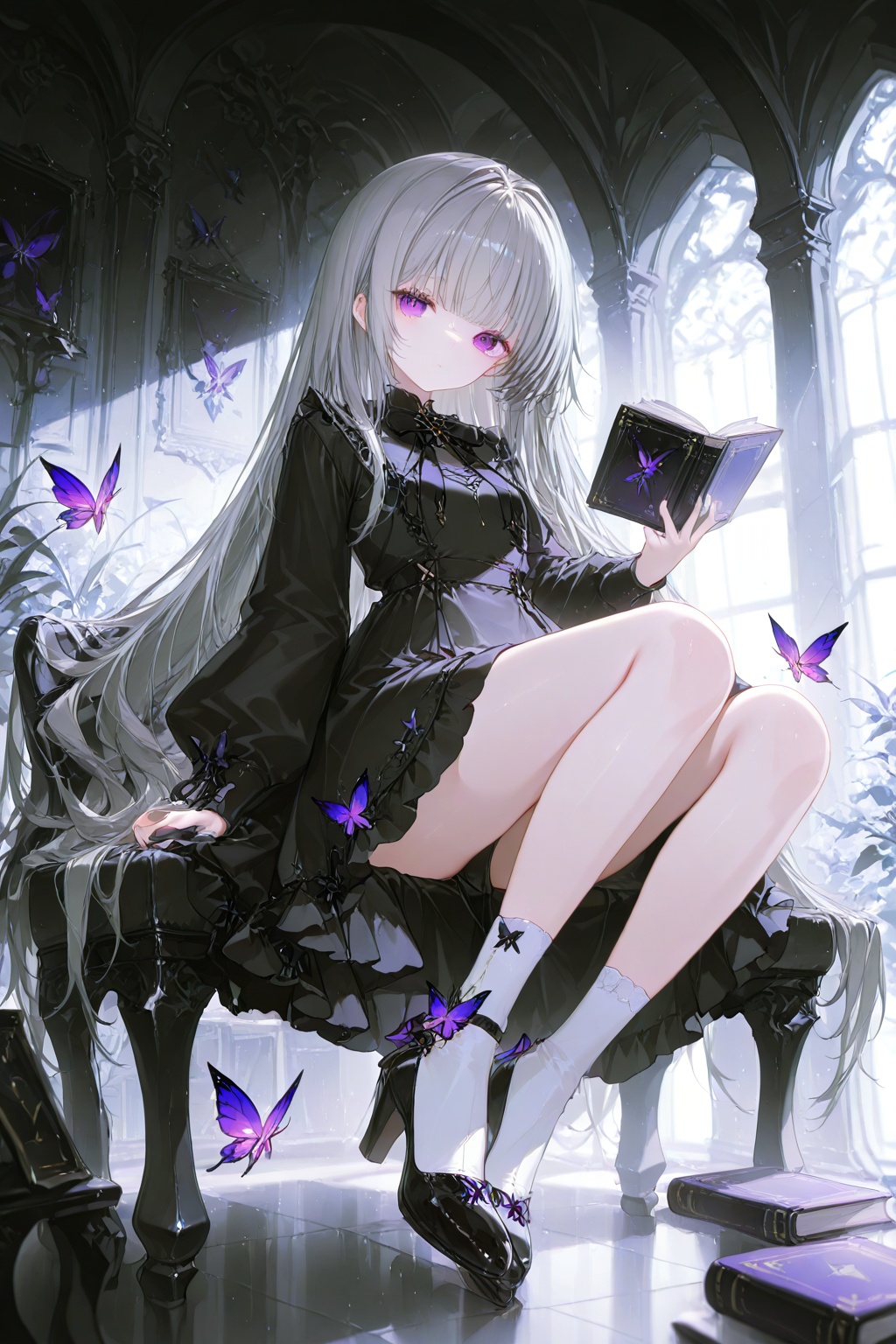 1girl,  solo,  long hair by 月大魔王|The Moonly Demon King on Tensor.Art