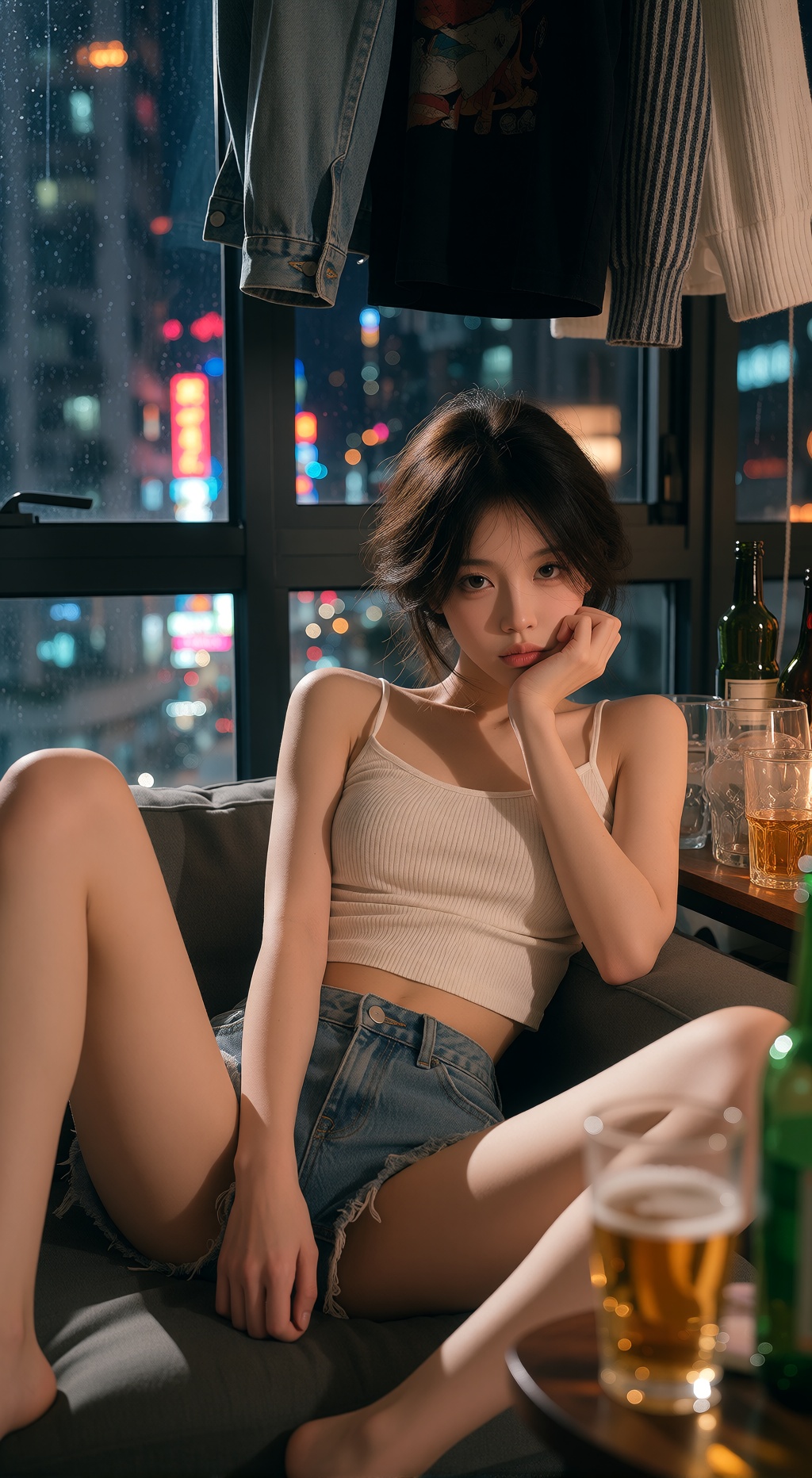 写实人物肖像摄影,  电影感、高对比、低饱和；Canon EOS R6 Mark II,  RF 50mm f/1.2L USM on Tensor.Art