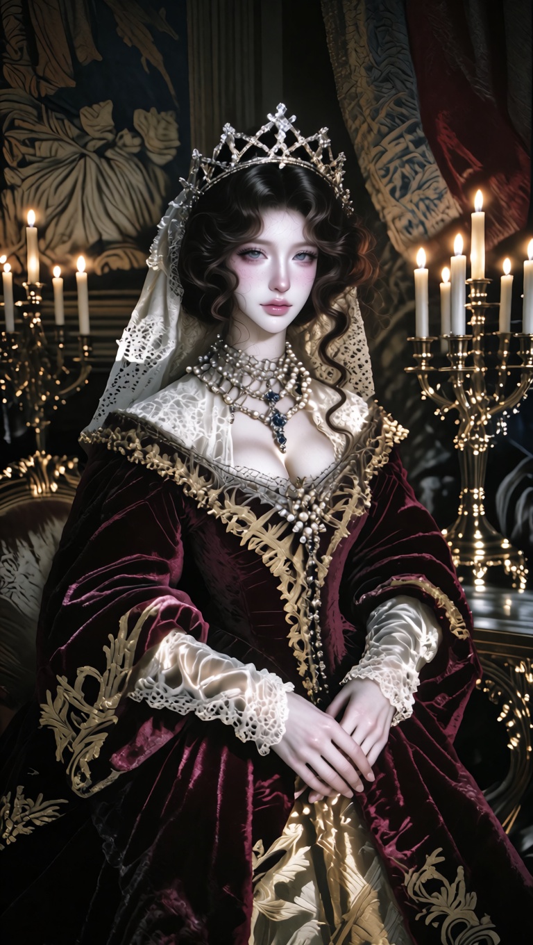 raw photo,  live photo,  cold baroque queen on Tensor.Art