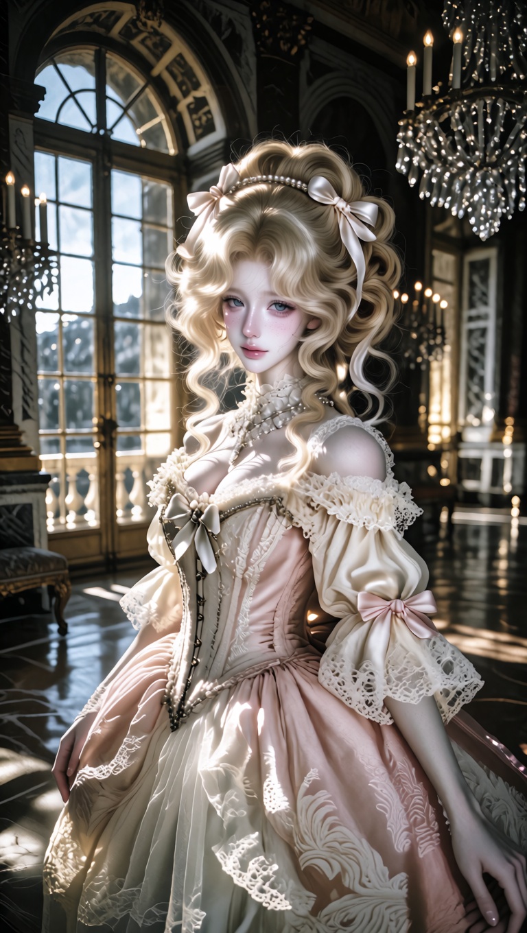 live photo,  raw camera shot,  young rococo noble lady on Tensor.Art