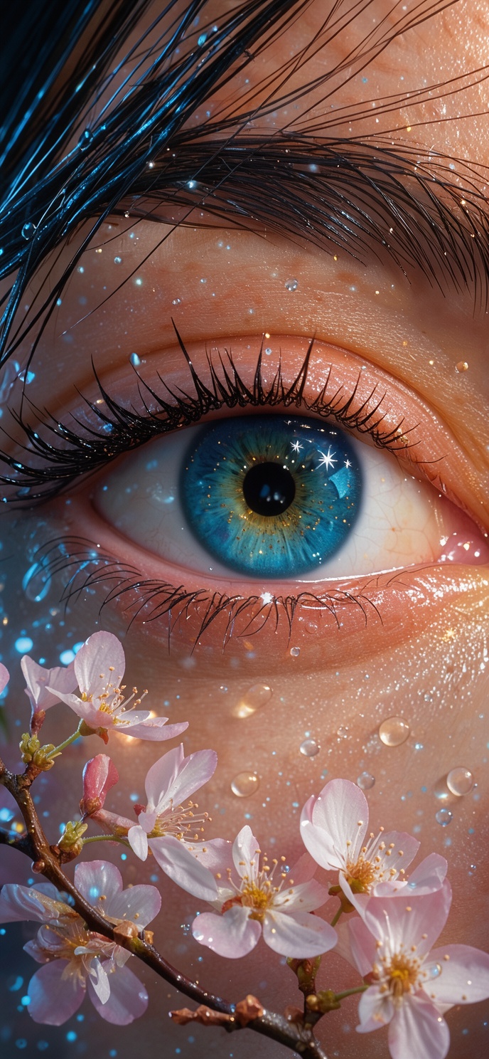 highres,  absurdres,  @H4LPH4S9 A woman’s eye dominates the frame on Tensor.Art