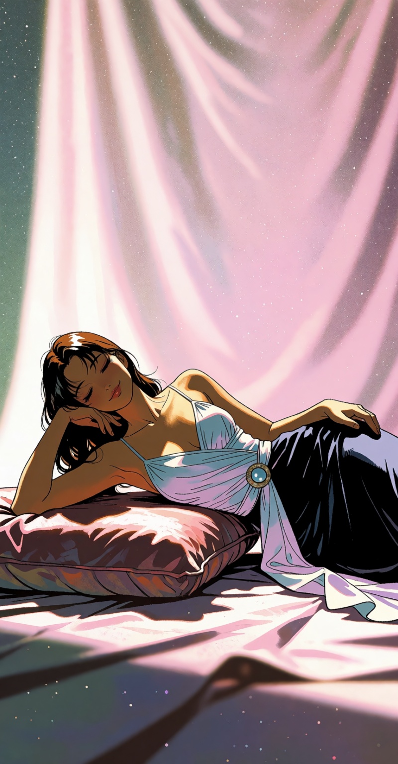 ( ((Emphasize a blend of anime aesthetics with painterly digital rendering techniques)),  the use of light and shadow crea...