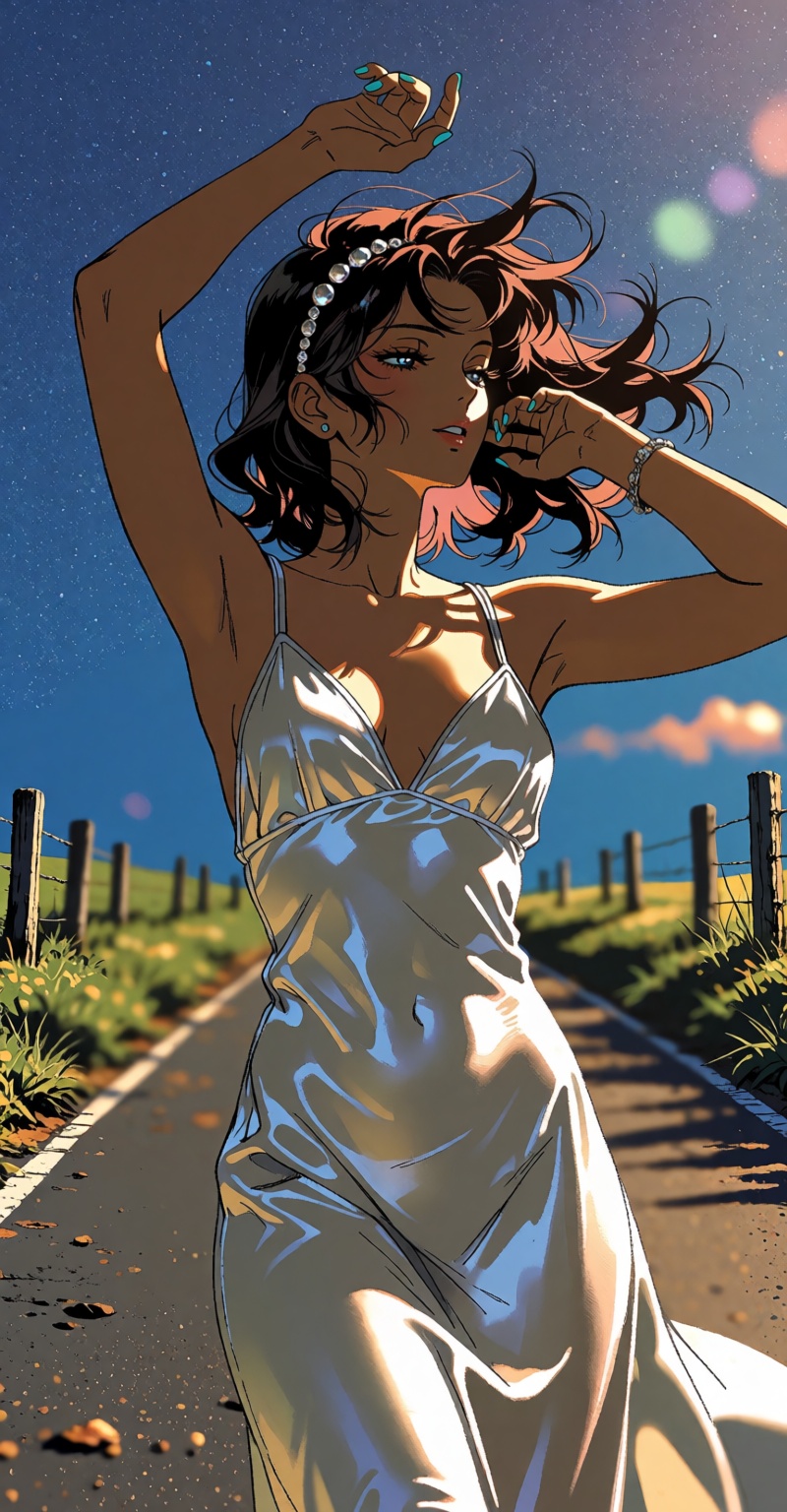 ( ((Emphasize a blend of anime aesthetics with painterly digital rendering techniques)),  the use of light and shadow crea...
