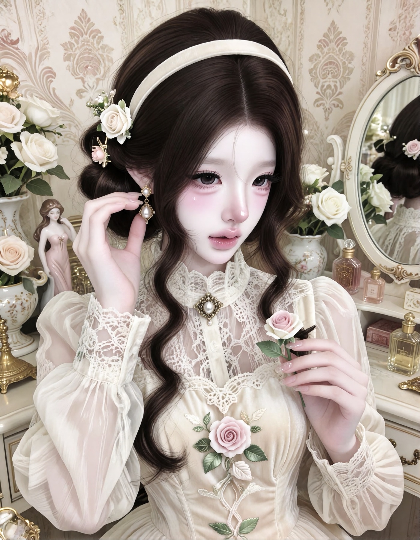 Character: 1woman,  solo,  soft face on Tensor.Art