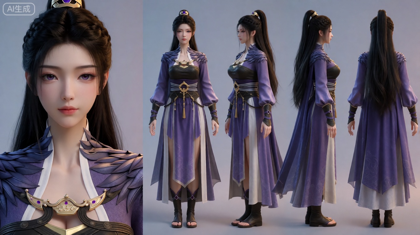 超还原-高马尾紫灵 by 歪一歪 on Tensor.Art