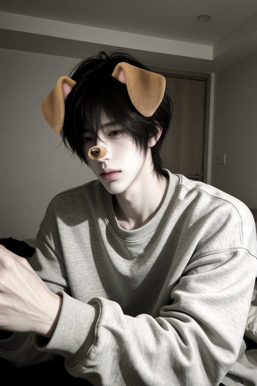 1man,  dark brown eyes,  black hair on Tensor.Art