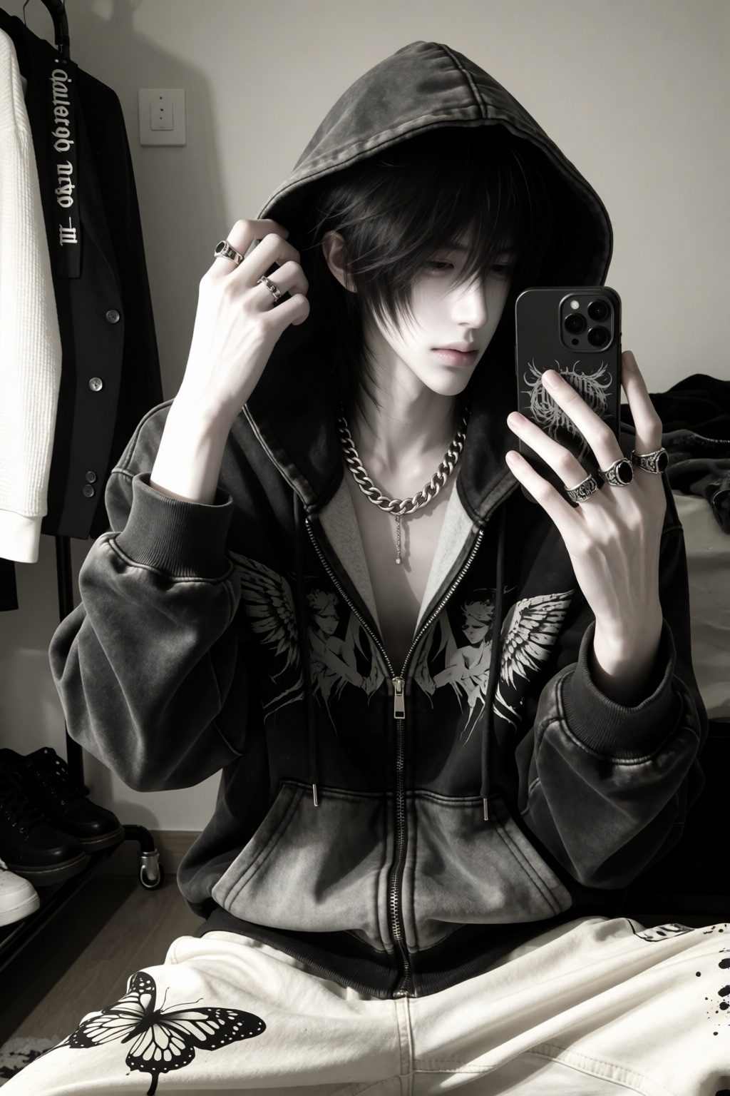 1boy,  dark brown eyes,  jet-black hair on Tensor.Art