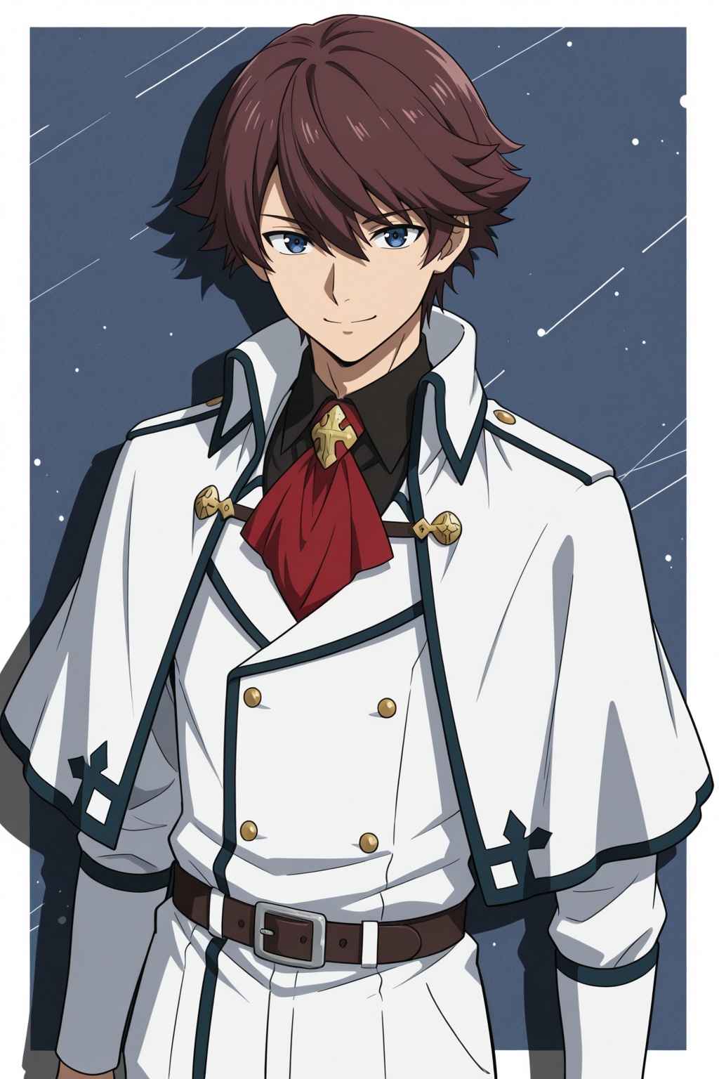 kazuki_ryuusen,  brown hair,  blue eyes kazuki_costume on Tensor.Art