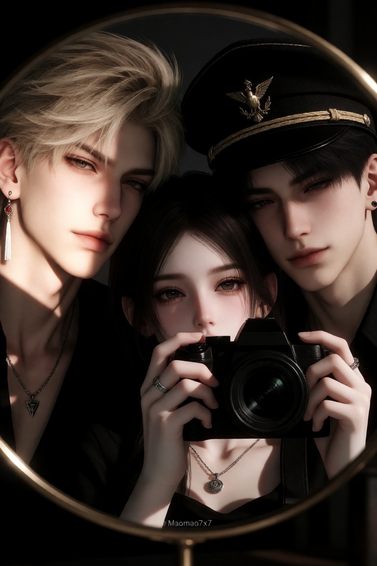 2boys,  1girl,  close-up on Tensor.Art