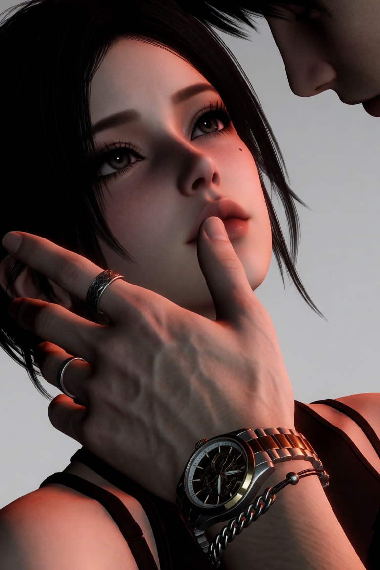 1girl,  1boy,  extreme close-up on Tensor.Art