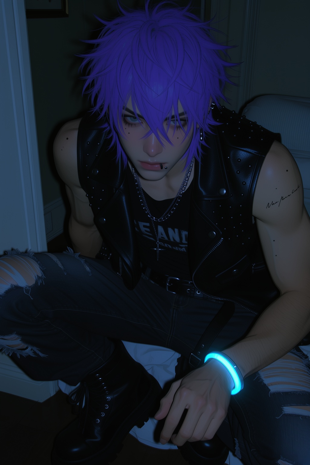 highres,  absurdres,  @4**0D4YX 5. A young man with spiky on Tensor.Art