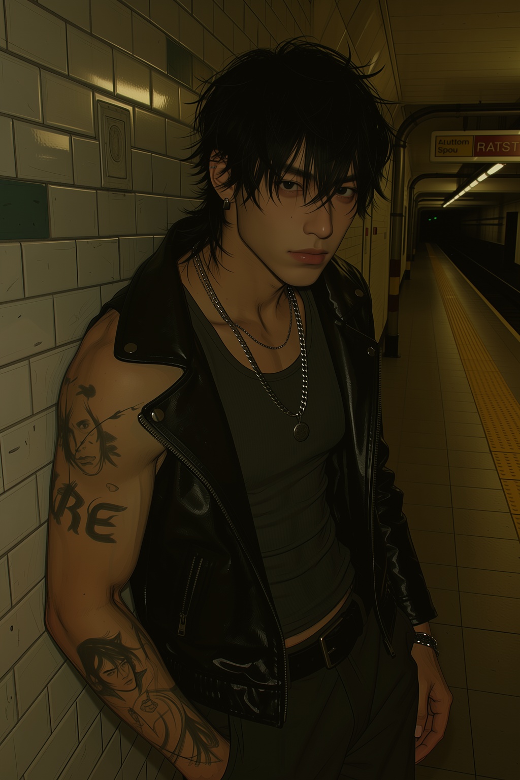 highres,  absurdres,  @4**0D4YX A muscular young man with short on Tensor.Art