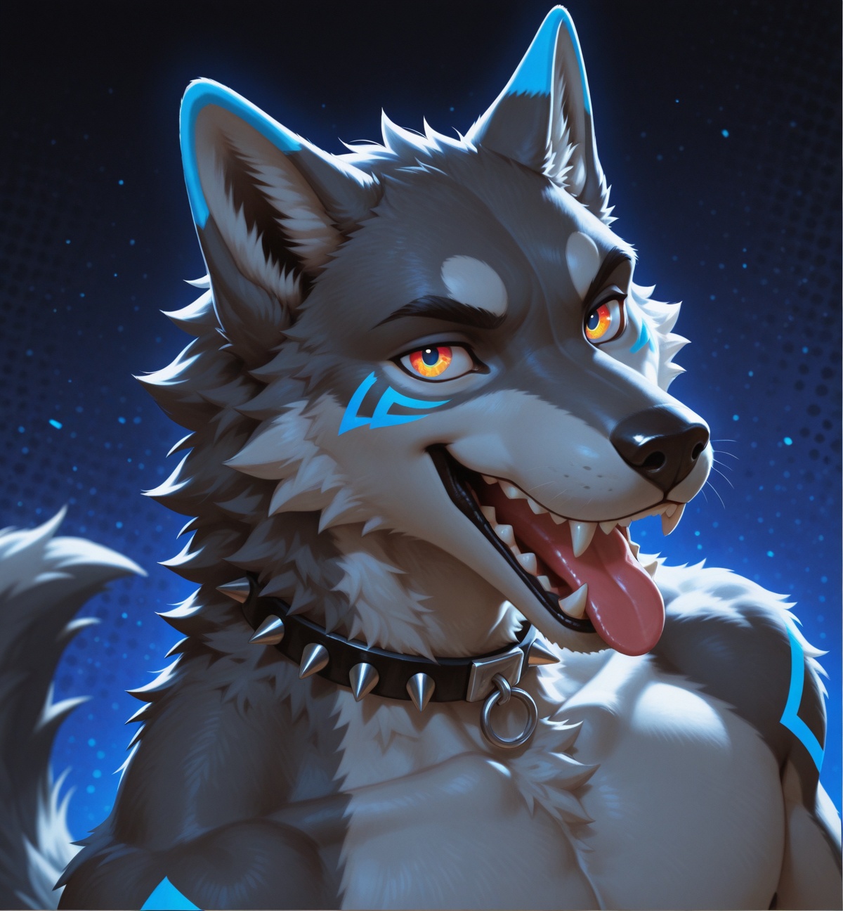 furry,  solo,  anthro canine on Tensor.Art