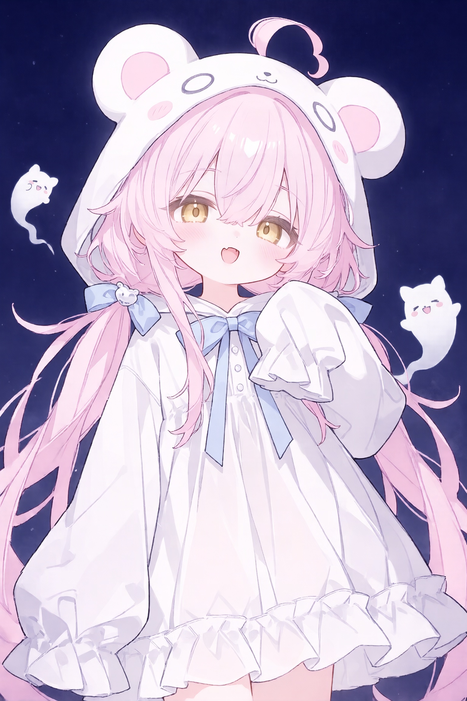 1girl,  heart ahoge,  dress by 青秋 on Tensor.Art