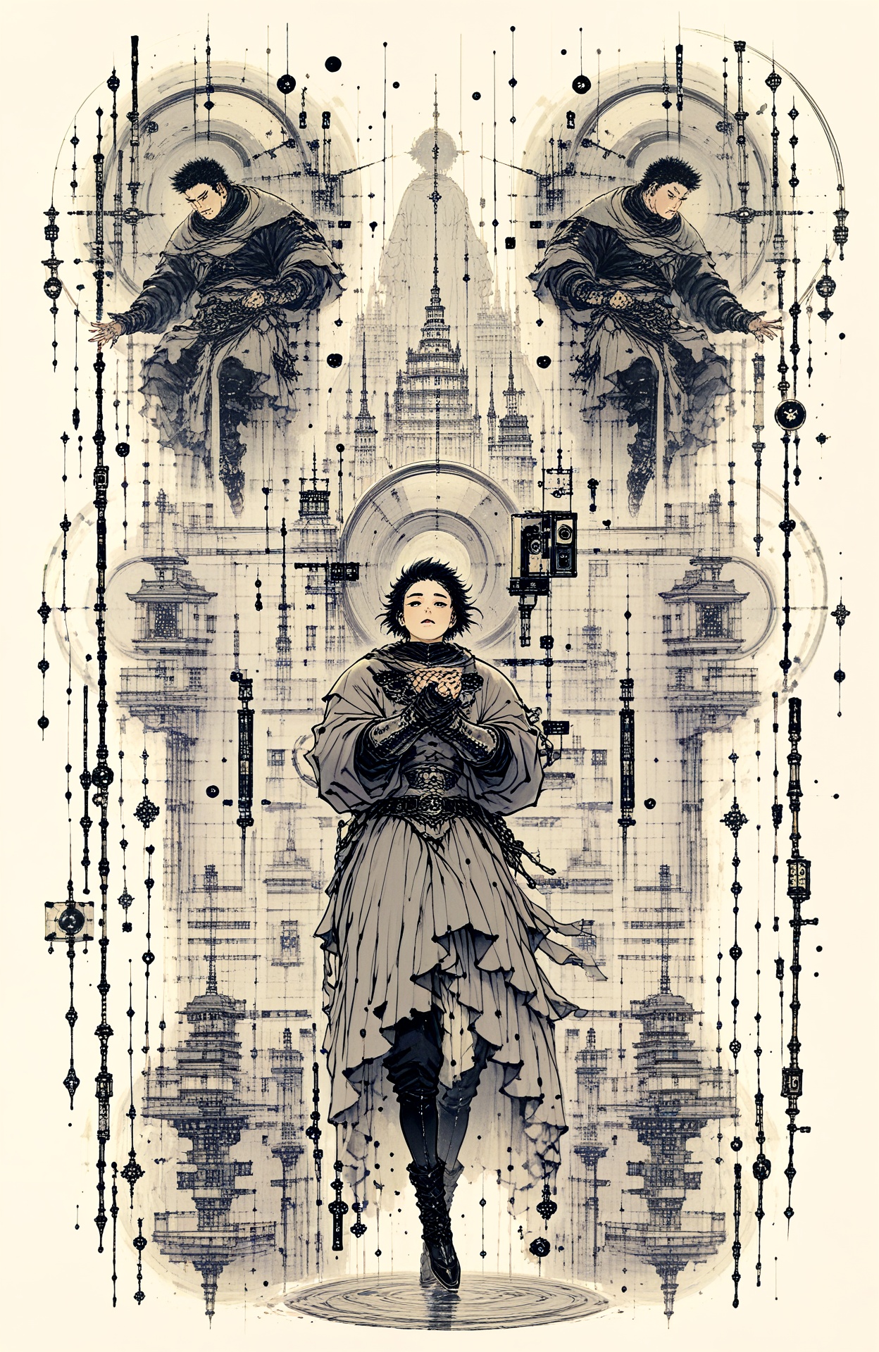 dsntgrtn,  glitch,  double exposure on Tensor.Art
