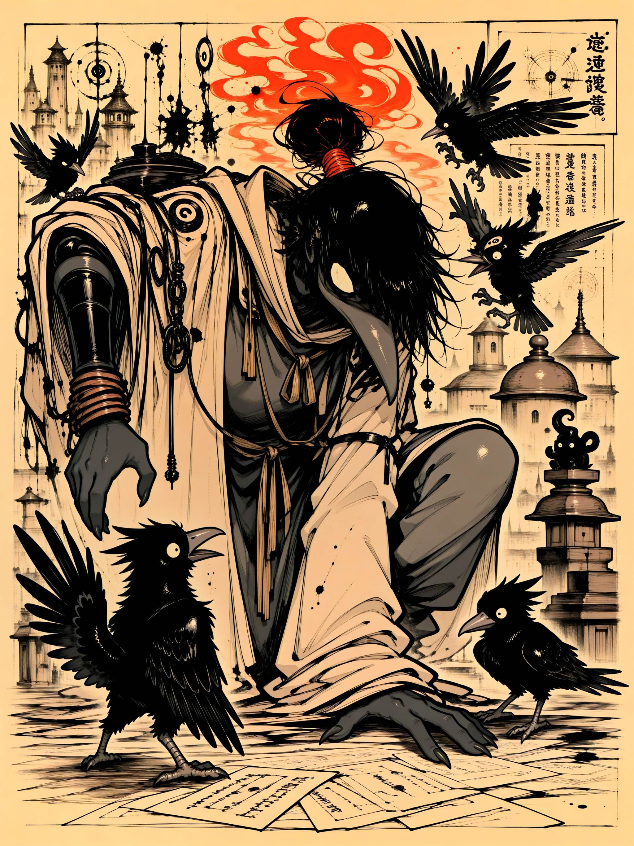knkstyle,  grotesque symbolism,  caricature on Tensor.Art