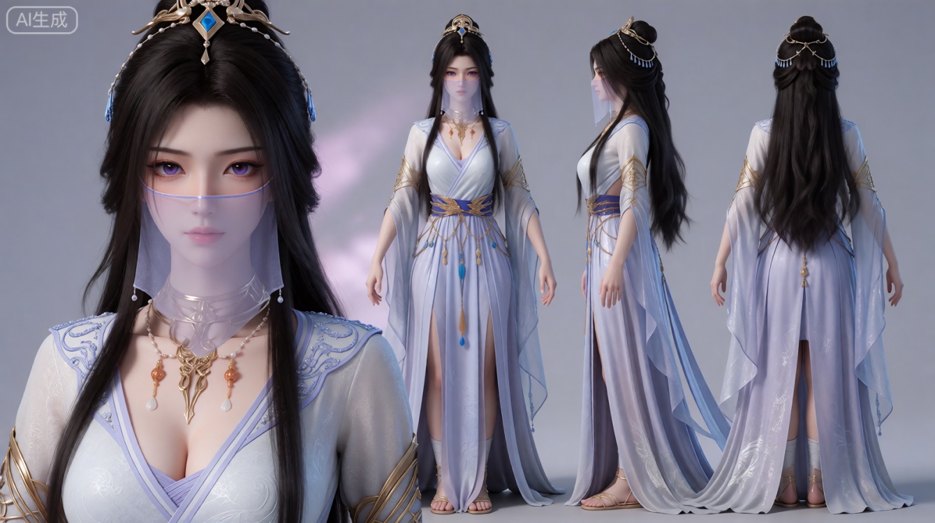 超还原-白衣紫灵 by 歪一歪 on Tensor.Art