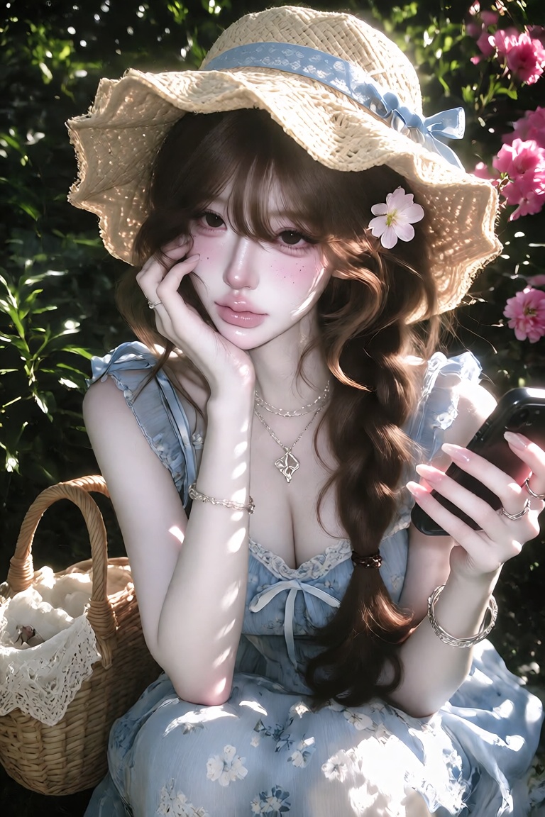 beautiful young woman,  fair porcelain skin,  delicate V-shaped face on Tensor.Art