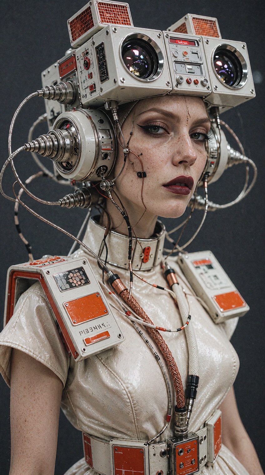 (Authentic,  waist-up analog portrait,  shot on a medium format Pentax 67 camera with a legendary SMC Takumar 105mm lens w...