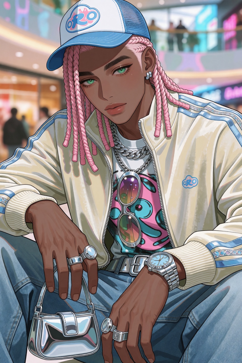Polished 2.5D Korean-inspired anime illustration,  delicate clean linework,  soft dimensional anime coloring on Tensor.Art