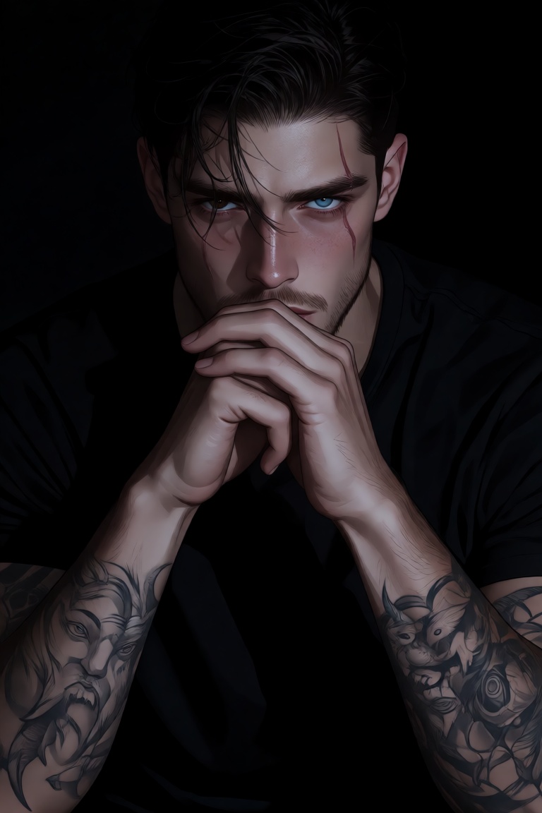 1boy,  solo,  upper body portrait on Tensor.Art
