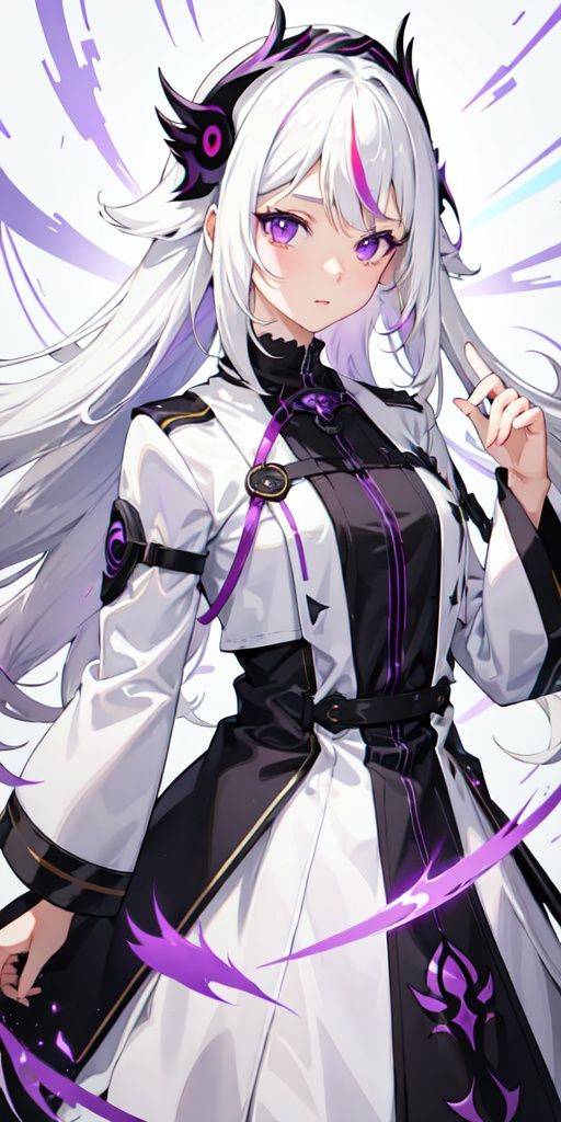 1girl,  white hair,  multicolored hair on Tensor.Art