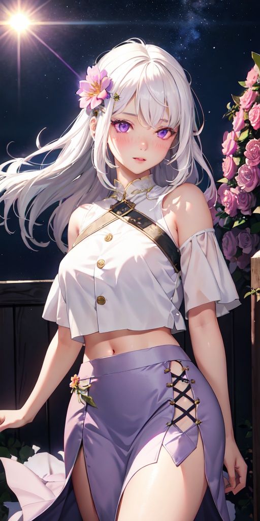 realistic,  1girl,  white hair on Tensor.Art