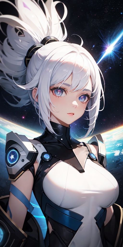 1girl,  white hair,  symbol-shaped pupils on Tensor.Art