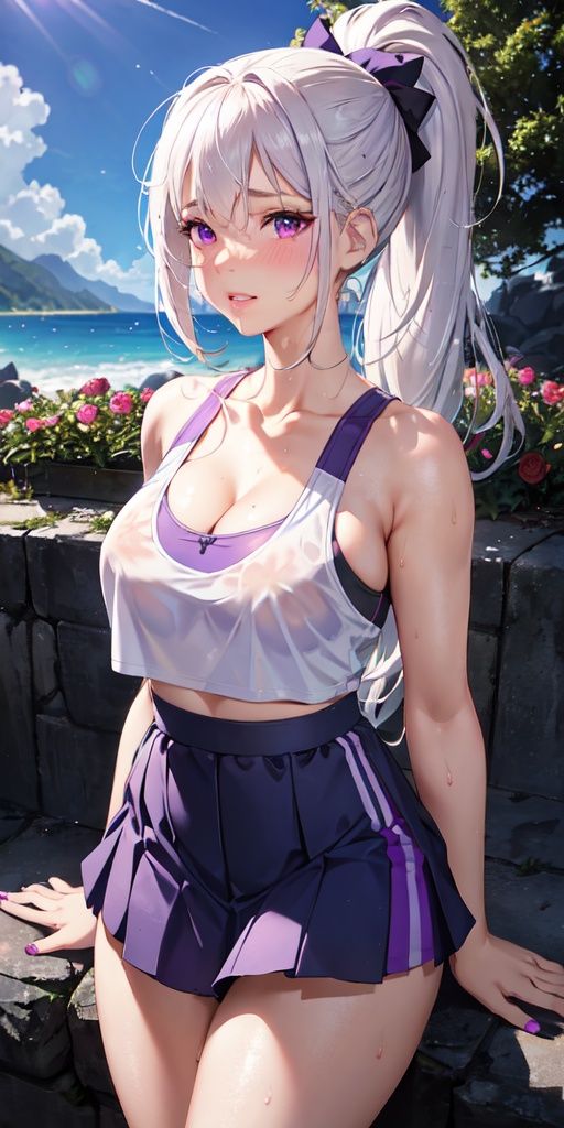realistic,  1girl,  ponytail on Tensor.Art