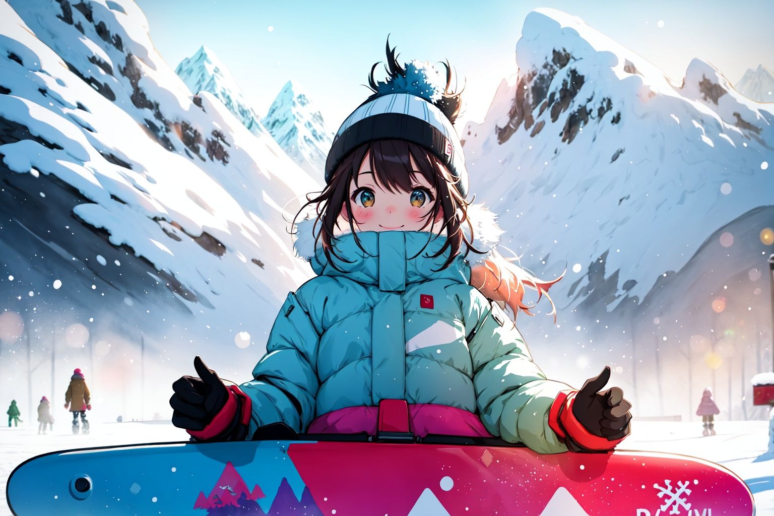 style of Jonny Duddle,  a girl,  winter on Tensor.Art