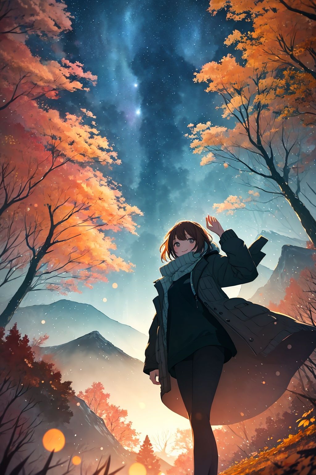 style of Craig Thompson,  a girl,  autumn on Tensor.Art