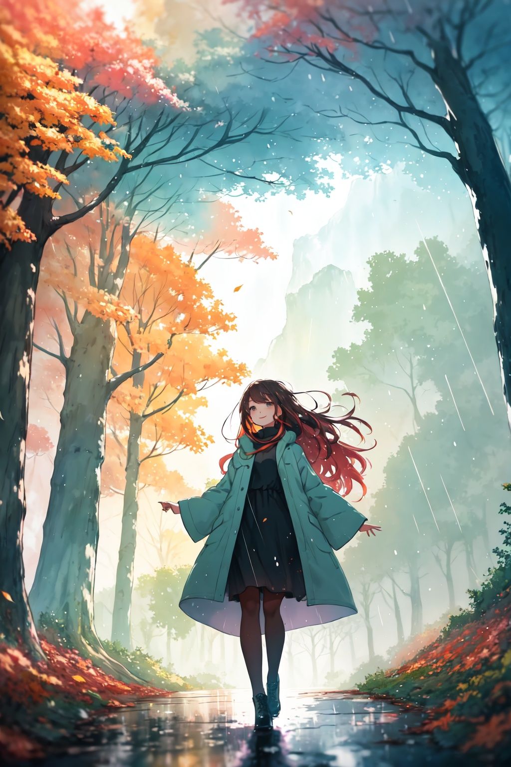 style of Ori Toor,  a girl,  autumn on Tensor.Art