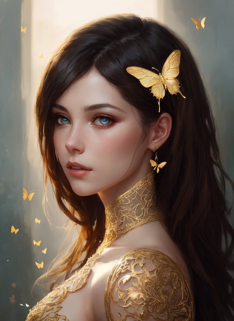 8k portrait of beautiful cyborg with brown hair,  intricate,  elegant on Tensor.Art