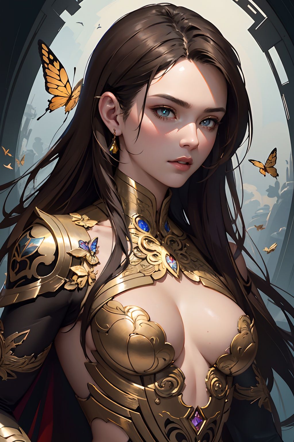 8k portrait of beautiful cyborg with brown hair,  intricate,  elegant on Tensor.Art