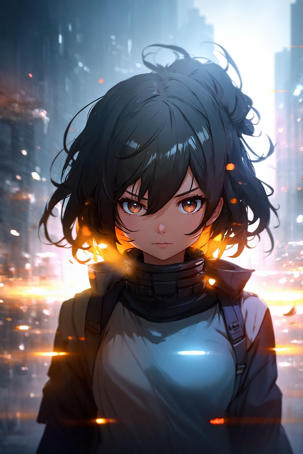 style of Christopher Balaskas,  a american girl,  serious on Tensor.Art