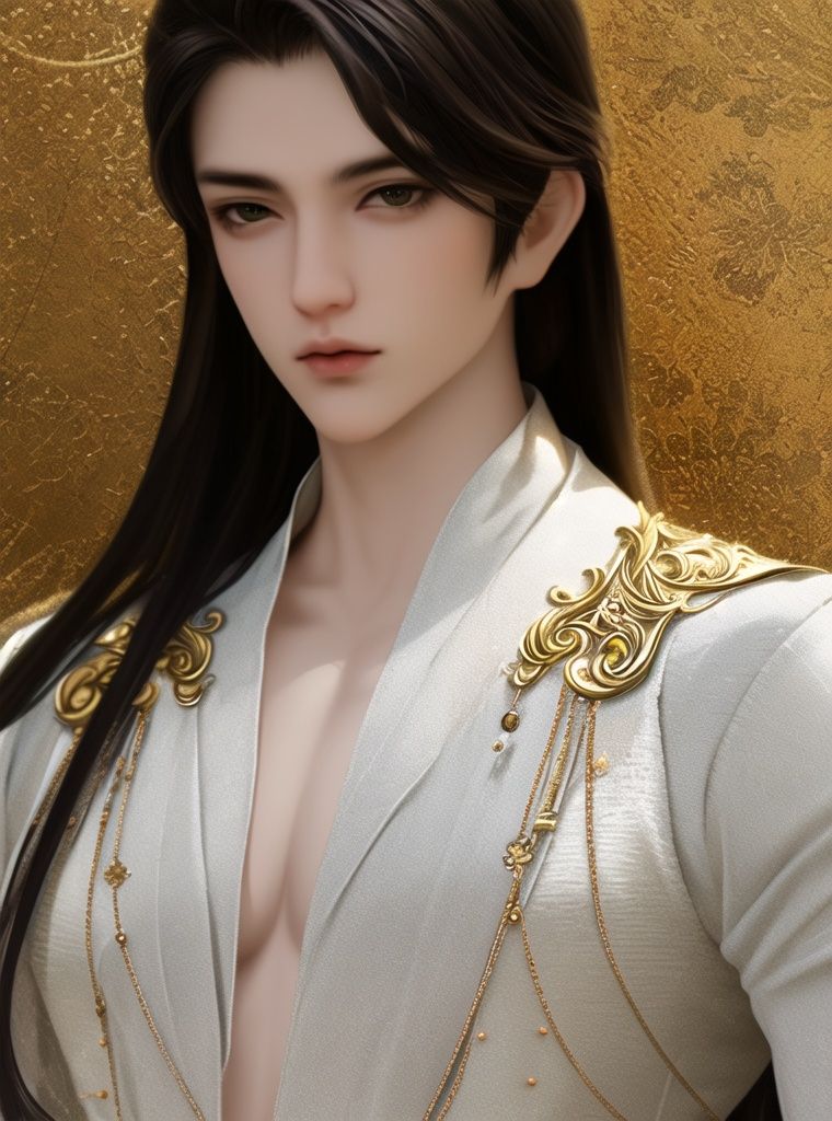 best quality, masterpiece, highly detailed wallpaper,1boy, solo, long hair, upper body