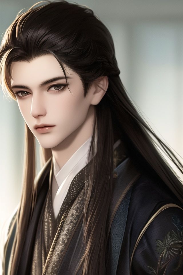 Best quality, masterpiece, highly detailed wallpaper, long hair, solo, 1boy, 