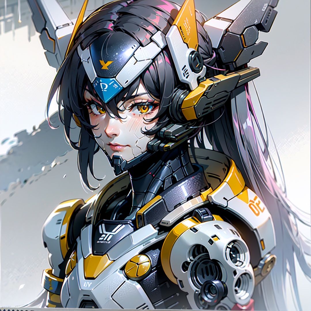 There are a lot of rain on the lens,a mecha,(Facial Close-up:1.4),Side face close-up,(headgear),best quality,meticulously crafted,extremelydetailed CG unity 8k wallpaper,There are a lot of rain on the lens,a mecha,Facial Close-up,Side face close-up,upper body, 