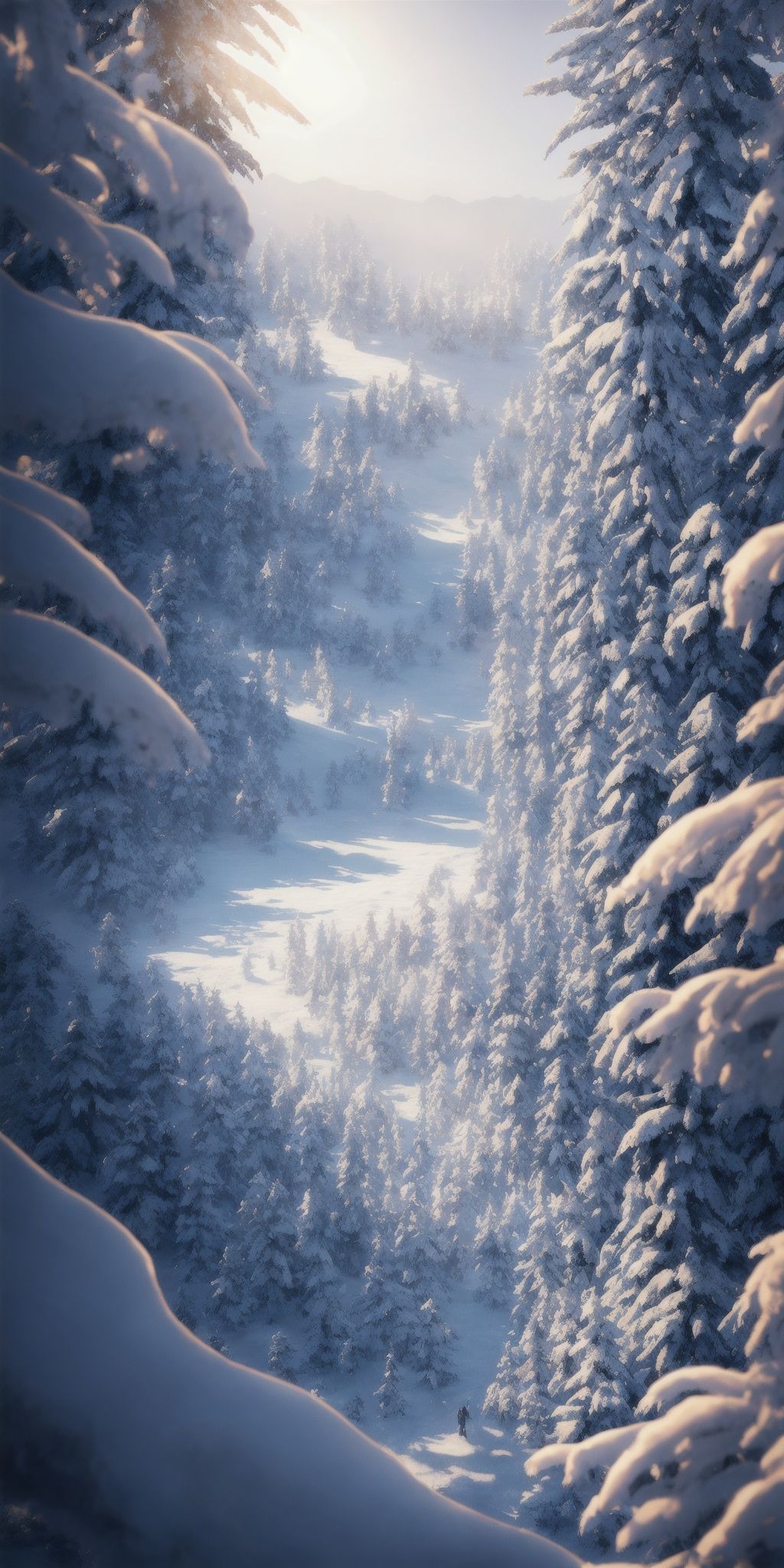 masterpiece, best quality, high quality, extremely detailed CG unity 8k wallpaper,Taiga, silence, towering conifer trees, blanketed forest floor, harsh cold climate, serene beauty, snow, winter, mild summer, breeze, needles, branches, Bokeh, Depth of Field, HDR, bloom, Chromatic Aberration ,Photorealistic,extremely detailed, trending on artstation, trending on CGsociety, Intricate, High Detail, dramatic, art by midjourney