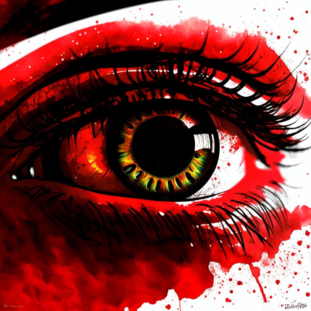 style of Arthur Suydam,  style of Marc Simonetti,  red eye on Tensor.Art