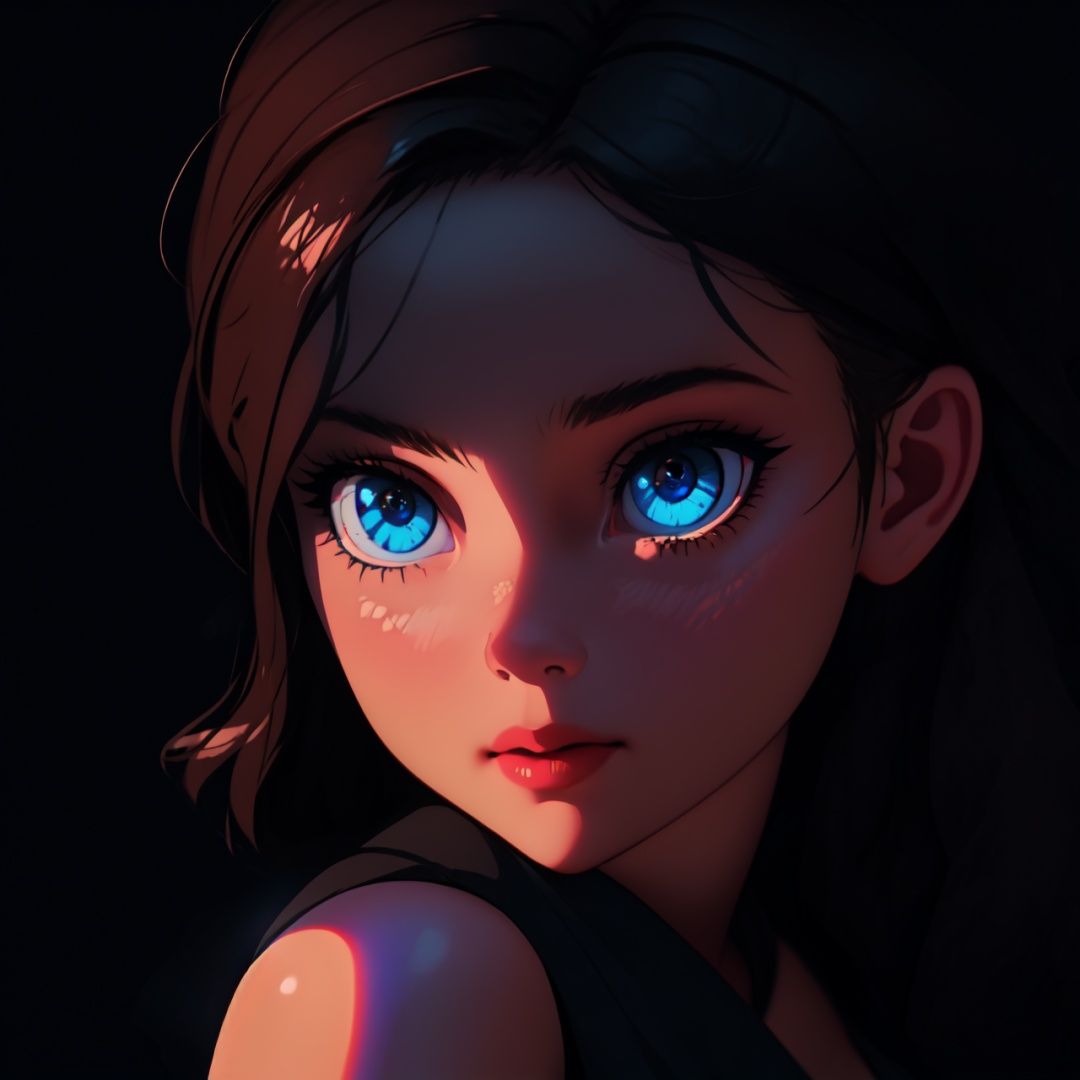 style of Brandon Woelfel,  blue eye,  close up on Tensor.Art