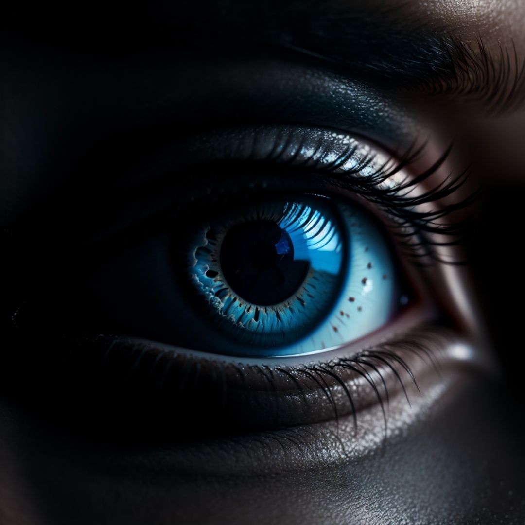 style of Tyler Shields,  blue eye,  close up on Tensor.Art